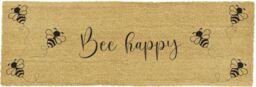 Artsy Mats Bee Happy Bee Patio Doormat in Beige - Size: 40 cm x 120 cm - thumbnail 4