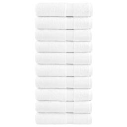Berkfield Home Premium Hand Towels SOLUND 10pcs White 50x100cm 600gsm - thumbnail 2