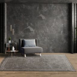 The Rug Shop UK Silver Polyester Luxurious Easy To Clean Cotton Backing Rug - Size: 200 cm x 290 cm