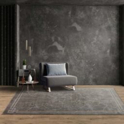 The Rug Shop UK Silver Polyester Luxurious Easy To Clean Cotton Backing Rug - Size: 200 cm x 290 cm - thumbnail 5