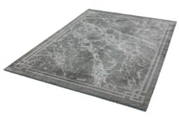 The Rug Shop UK Silver Polyester Luxurious Easy To Clean Cotton Backing Rug - Size: 200 cm x 290 cm - thumbnail 4