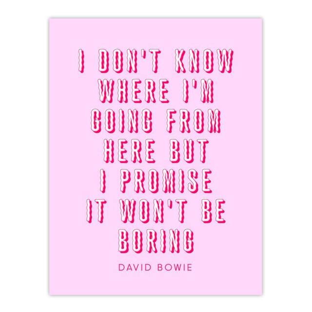 "Artery8 Don't Know Where I'm Going Modern Pink Quote Wall Art Print - Size: W12"" x H16""" - image 1