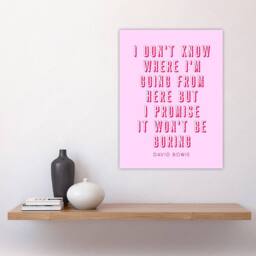 "Artery8 Don't Know Where I'm Going Modern Pink Quote Wall Art Print - Size: W12"" x H16""" - thumbnail 4