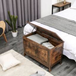 FORGEVIO Storage Chest Trunk Toy Chest 75 x 40 x 50, 5 cm in Brown - Size: 0.6m2 - thumbnail 2