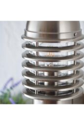 Netlighting Louvre Pir 1 Light Outdoor Wall Brushed Stainless Steel IP44 E27 in Grey - thumbnail 4