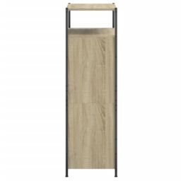 Berkfield Home Shoe Cabinet Sonoma Oak 60x34x112 cm Engineered Wood in Brown - Size: 60 x 34 x 112 cm - thumbnail 6