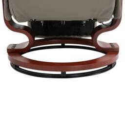 STILVORA Recliner Armchair with Footstool Grey PU Leather - thumbnail 8
