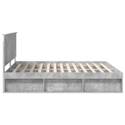 Berkfield Home Bed Frame with Headboard Concerte 180 x 200 cm Solid Pine Wood in Grey - thumbnail 8