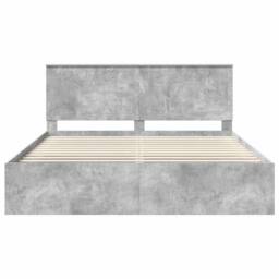 Berkfield Home Bed Frame with Headboard Concerte 180 x 200 cm Solid Pine Wood in Grey - thumbnail 7