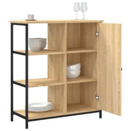Berkfield Home Sideboard Sonoma Oak 70x30x80 cm Engineered Wood in Brown - Size: 70 x 30 x 80 cm - thumbnail 4