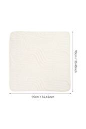 Living and Home Non-Slip Sofa Cover in Durable Polyester in Beige - Size: Small - thumbnail 8