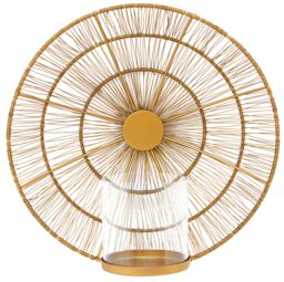 Orsina Wall Sconce, Modern Glass Candle Holder, Luxe Metal Art, Modern Wall Scone, Industrial Accent in Gold