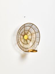 Orsina Wall Sconce, Modern Glass Candle Holder, Luxe Metal Art, Modern Wall Scone, Industrial Accent in Gold - thumbnail 5