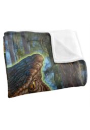 JQ Licensing Jlo T-Rex Dinosaur Head Silky Touch Super Soft Throw Blanket 152 X 127 cm in White - thumbnail 3