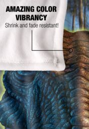 JQ Licensing Jlo T-Rex Dinosaur Head Silky Touch Super Soft Throw Blanket 152 X 127 cm in White - thumbnail 4