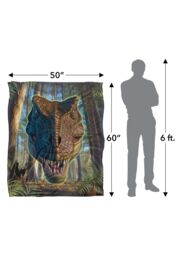 JQ Licensing Jlo T-Rex Dinosaur Head Silky Touch Super Soft Throw Blanket 152 X 127 cm in White - thumbnail 5