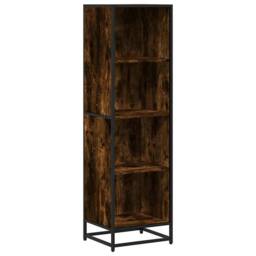 Berkfield Home Modern Book Cabinet Smoked Oak 40x35x139 cm Engineered Wood in Brown - Size: 40 x 35 x 139 cm - thumbnail 3