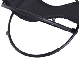 Kelvenix Orbital Lounger Zero Gravity Patio Chaise Foldable Rock Chair in Black - Size: 0.6m2 - thumbnail 6