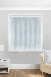 Tyrone Textiles Albany Plain White Net Panel Curtain - Pre Cut Ready To Hang - Size: 200 cm width x 91 cm drop
