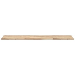 Berkfield Home Floating Shelves 3 pcs 160x40x2 cm Untreated Solid Wood Acacia in Brown - Size: 160 x 40 x 2 cm - thumbnail 4