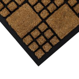 JVL Comfort Tuffscrape Door Mat, 40x70cm, Chequers in Brown - Size: 40 cm x 70 cm - thumbnail 5
