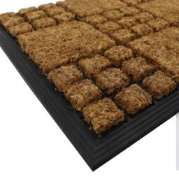 JVL Comfort Tuffscrape Door Mat, 40x70cm, Chequers in Brown - Size: 40 cm x 70 cm - thumbnail 3