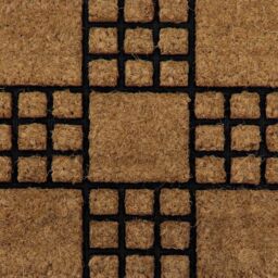JVL Comfort Tuffscrape Door Mat, 40x70cm, Chequers in Brown - Size: 40 cm x 70 cm - thumbnail 4