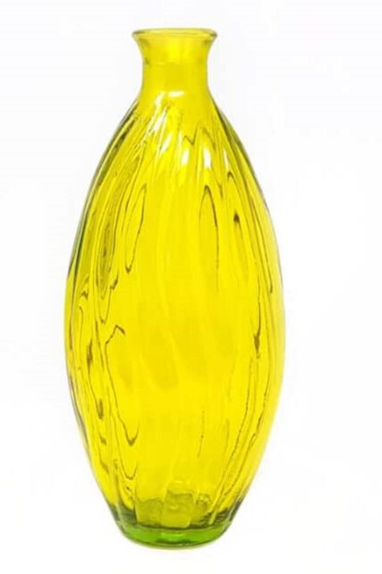 Verano Spanish Ceramics Glass Ola Home Décor Medium Tall Vase (H) 31cm in Yellow - image 1