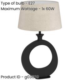 Loops Stylish Modern Black Table Lamp for Contemporary Home Decor - thumbnail 2