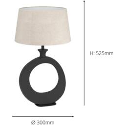Loops Stylish Modern Black Table Lamp for Contemporary Home Decor - thumbnail 5