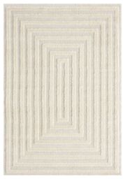 Desire Rugs Isabella Living Room Area Rugs - Embossed Geometric Rectangle Design in Cream - Size: 80 cm x 150 cm - thumbnail 2