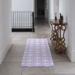 Benjamin Tate Design Purple Brilliant Boho Runner Rug in Natural - Size: 67 cm x 230 cm - thumbnail 3