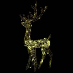 Berkfield Home Stunning Acrylic Reindeer Christmas Decorations 3 pcs 120 cm Warm in White - thumbnail 7