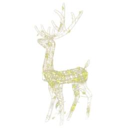 Berkfield Home Stunning Acrylic Reindeer Christmas Decorations 3 pcs 120 cm Warm in White