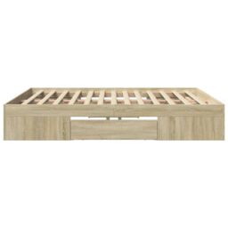 Berkfield Home Bed Frame without Mattress Sonoma Oak 180x200 cm Super King Engineered Wood in Brown - thumbnail 6
