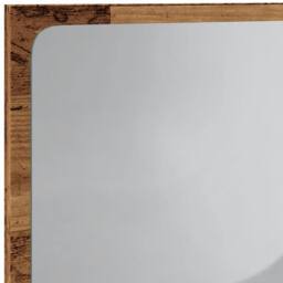 Berkfield Home Bathroom Mirror with LED Light Old Wood 60x8.5x38 cm in Brown - thumbnail 9