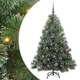 Berkfield Home Realistic Artificial Christmas Tree with 150 LEDs Green 150 cm PE - thumbnail 3