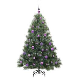 Berkfield Home Realistic Artificial Christmas Tree with 150 LEDs Green 150 cm PE - thumbnail 4