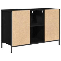 Berkfield Home Decorative Basin Cabinet with Drawers Black Oak 90x34.5x60 cm - thumbnail 8