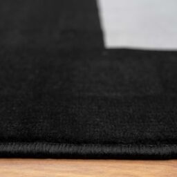 Kukoon Runner Rug Black Grey Modern Abstract Long Hallway Rugs - Size: 60 cm x 240 cm - thumbnail 6