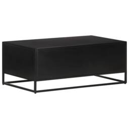 Berkfield Home Coffee Table 90x50x35 cm Rough Mango Wood in Brown - Size: 90 x 50 x 35 cm - thumbnail 4