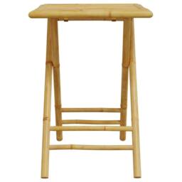 Berkfield Home 3 Piece Bistro Set Bamboo in Brown - thumbnail 6