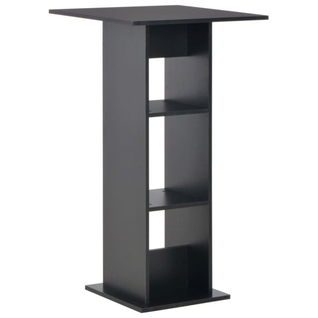 Berkfield Home Bar Table Black 60x60x110 cm - Size: 60 x 60 x 110 cm - image 1
