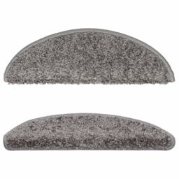 Berkfield Home Carpet Stair Treads 15 pcs Grey 56x17x3 cm - Size: Medium - thumbnail 4
