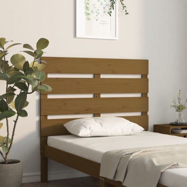 Berkfield Home Headboard Honey Brown 100x3x80 cm Solid Wood Pine - Size: 100 x 3 x 80 cm - image 1