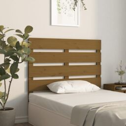 Berkfield Home Headboard Honey Brown 100x3x80 cm Solid Wood Pine - Size: 100 x 3 x 80 cm - thumbnail 4