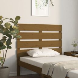 Berkfield Home Headboard Honey Brown 100x3x80 cm Solid Wood Pine - Size: 100 x 3 x 80 cm - thumbnail 1