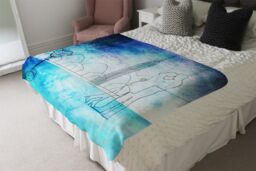 Benjamin Tate Design Love At First Sight Blanket in Natural - Size: 120 cm x 150 cm - thumbnail 3