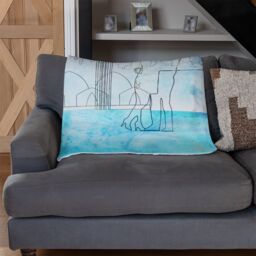 Benjamin Tate Design Love At First Sight Blanket in Natural - Size: 120 cm x 150 cm - thumbnail 2