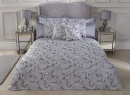 New Edge Blinds Cavendish Duvet Set in Grey - Size: Super King - thumbnail 3
